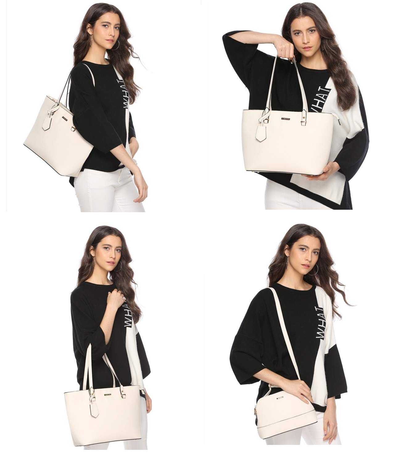 Women Fashion Synthetic Leather Handbags Set 4pcs