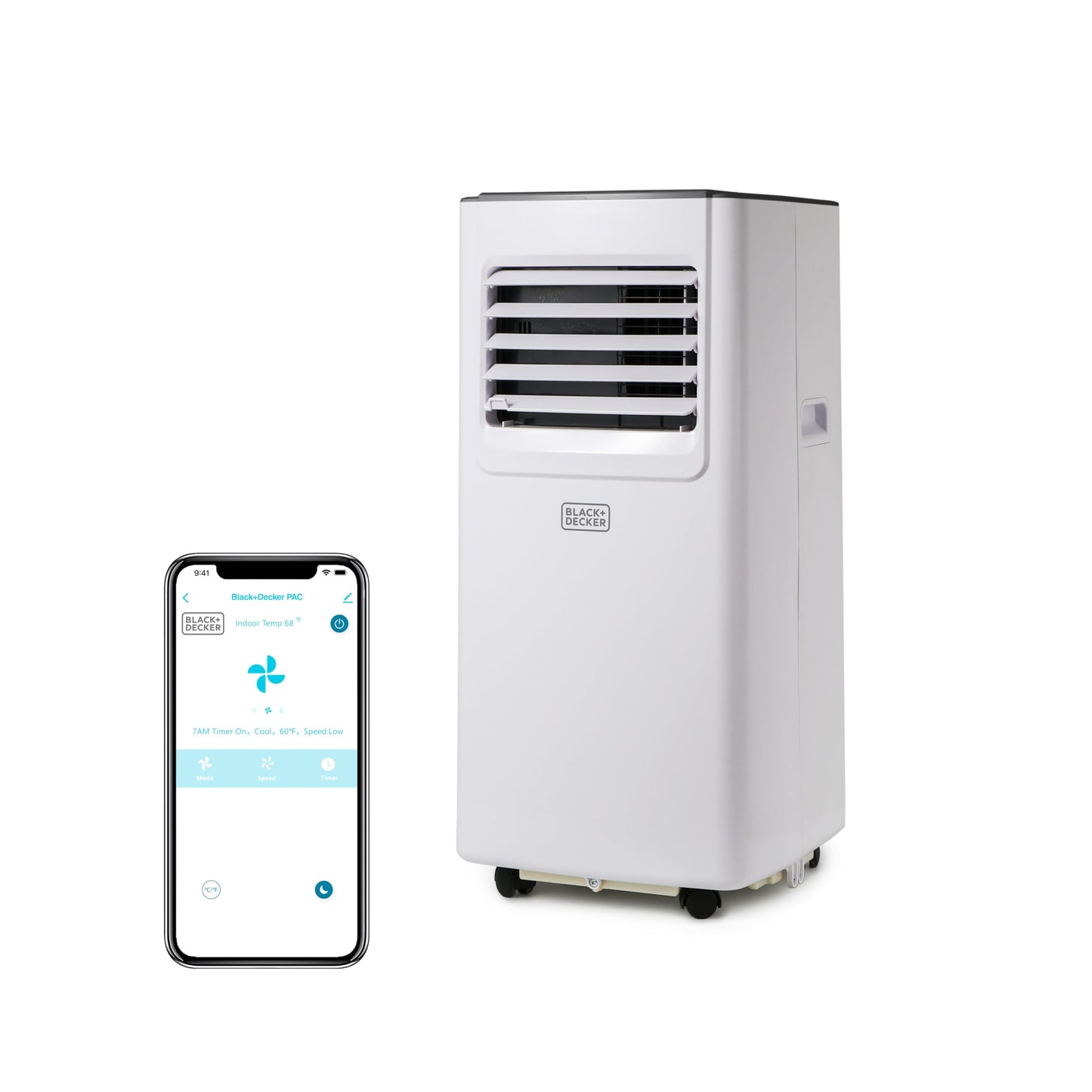 BLACK+DECKER Portable Air Conditioner, 8,000 BTU Rooms up to 400 Sq. Ft