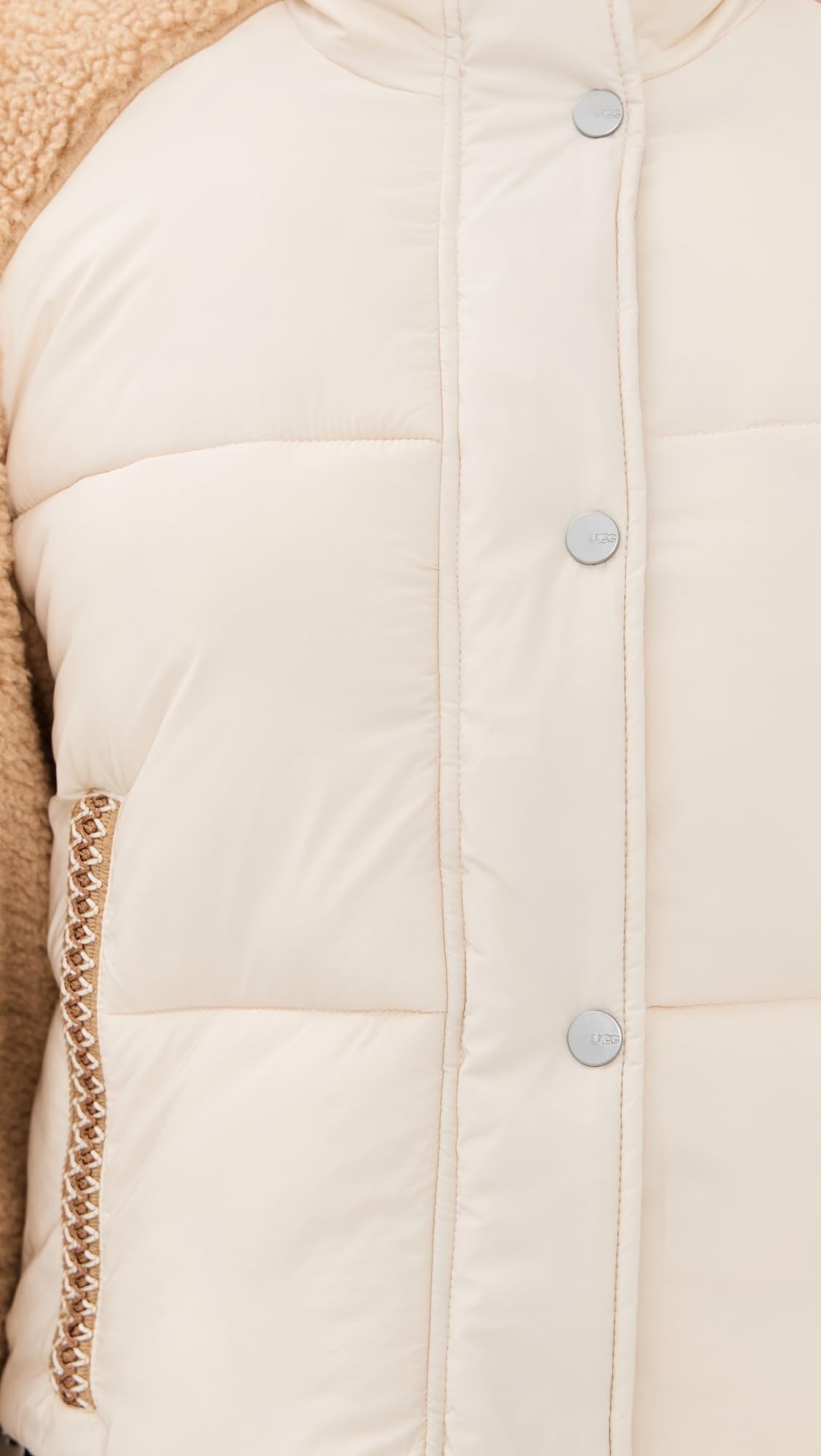 UGG womens Mykah Uggbraid Puffer Jacket