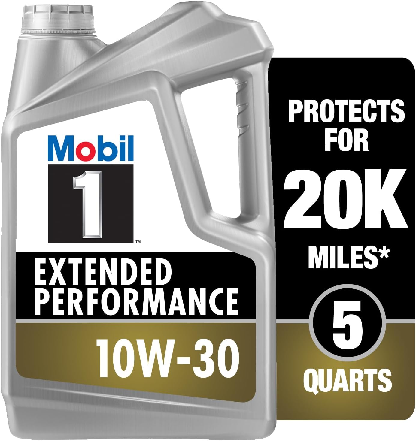 Mobil 1 Advanced Fuel Economy Full Synthetic Motor Oil 0W-20, 5 Quart