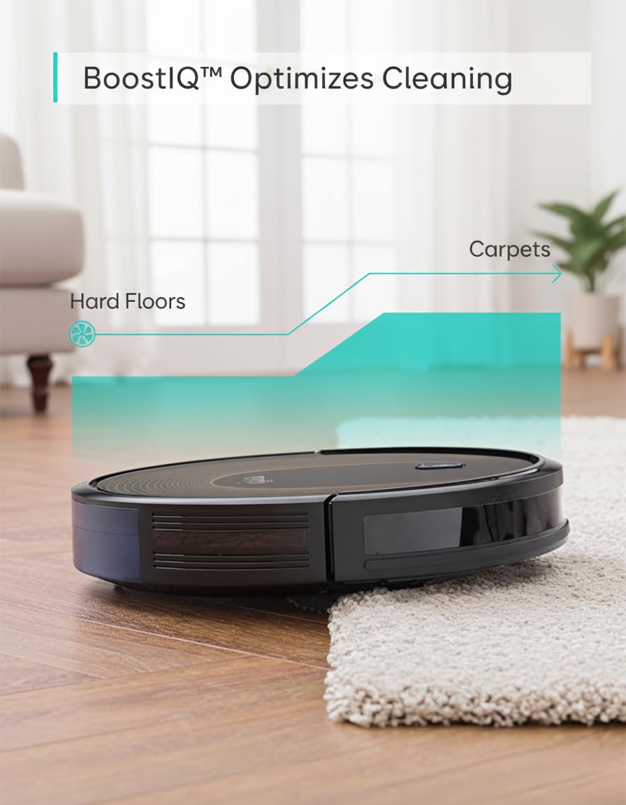 eufy C10 Robot Vacuum Self Emptying, 8 Weeks Hands Free, Advanced Smart Mapping with LiDAR Navigation, 2.85-Inch Slim Design, Powerful Suction, Edge Expansion Brush for Pet Hair, Carpet Detection