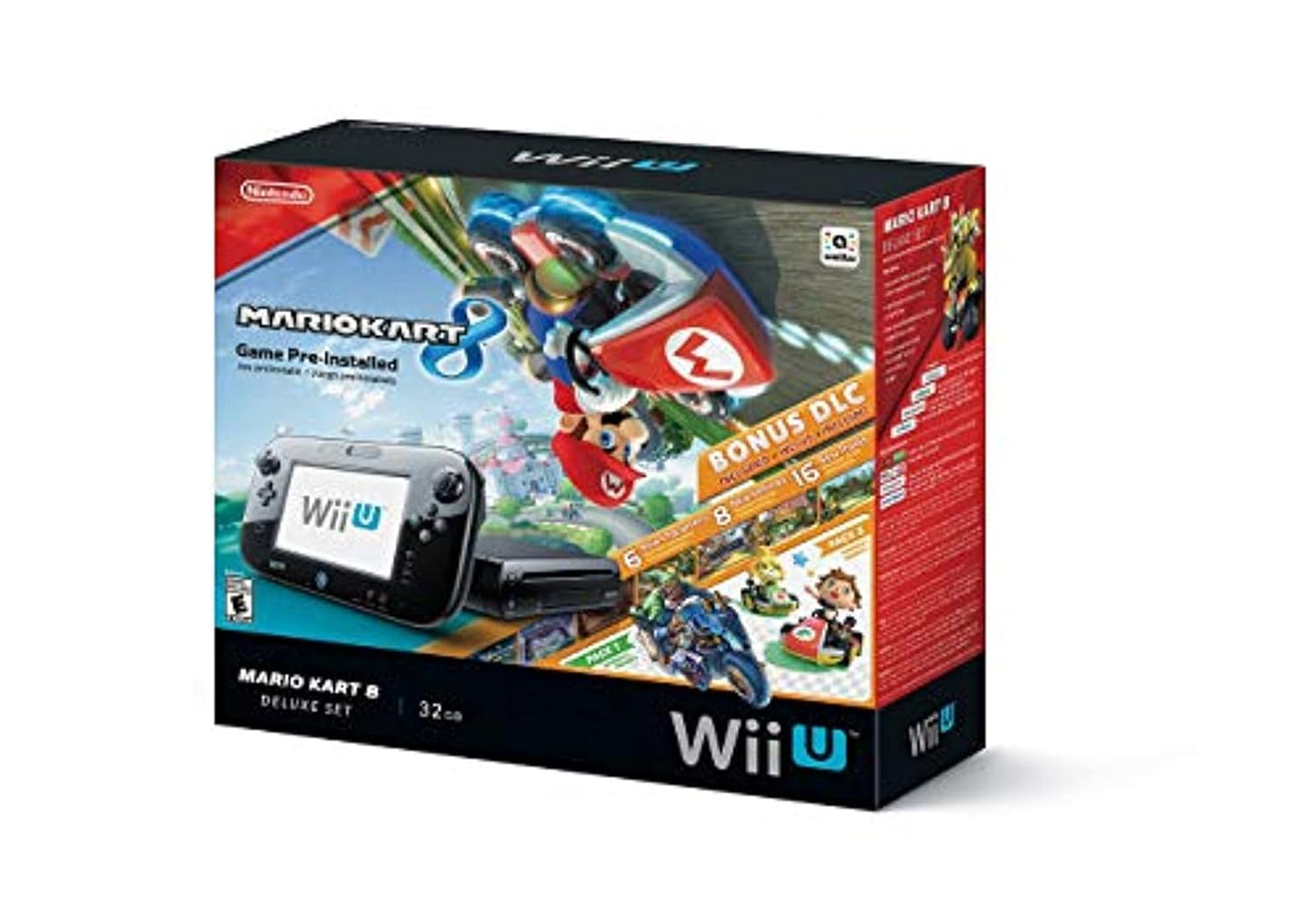 Nintendo Wii U Mario Kart 8 Deluxe Bundle 32gb black - WUPSKAGP (Renewed)