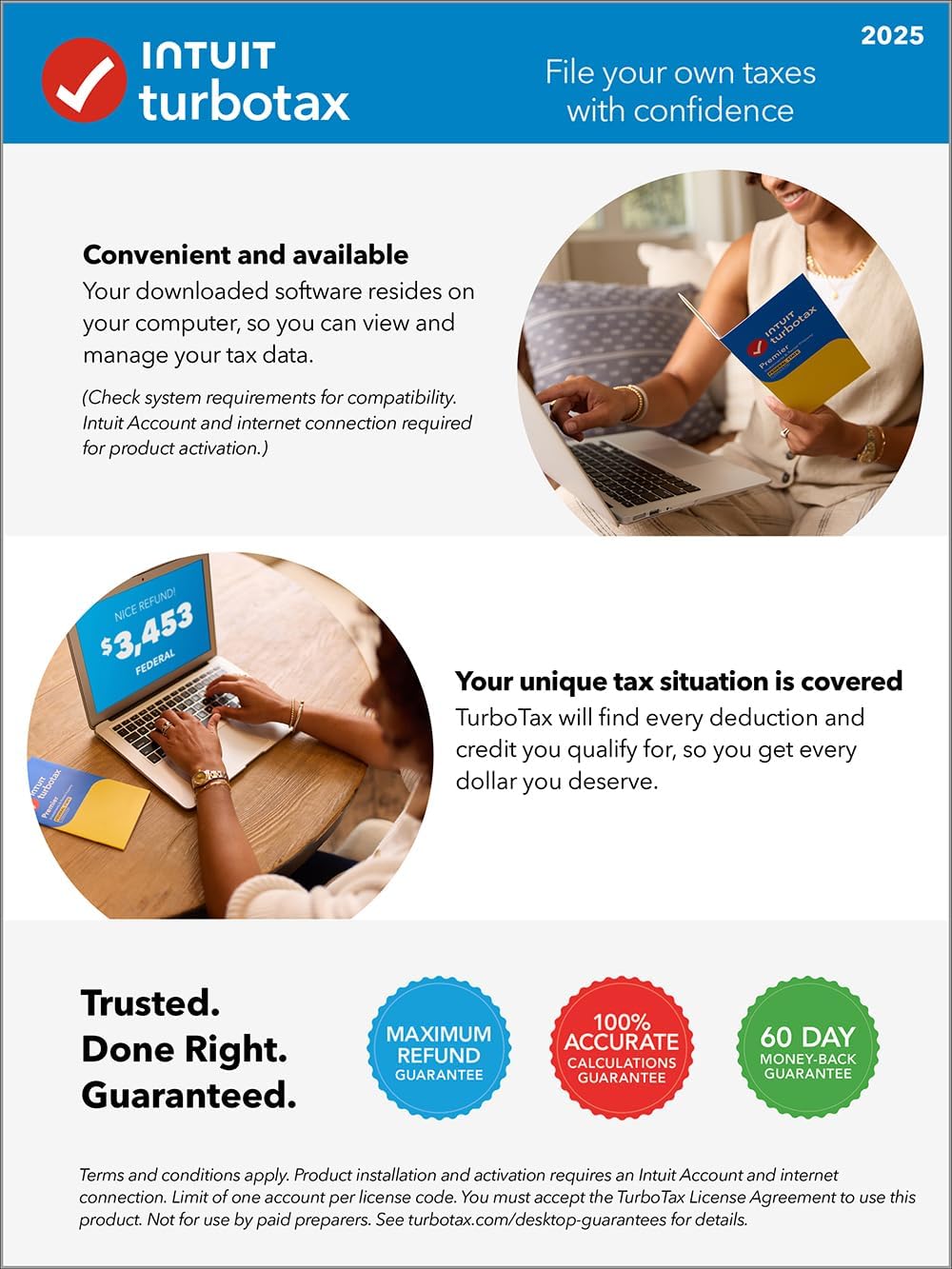 TurboTax Desktop Deluxe 2025, Federal & State Tax Return [Download] [PC/Mac Online Code]