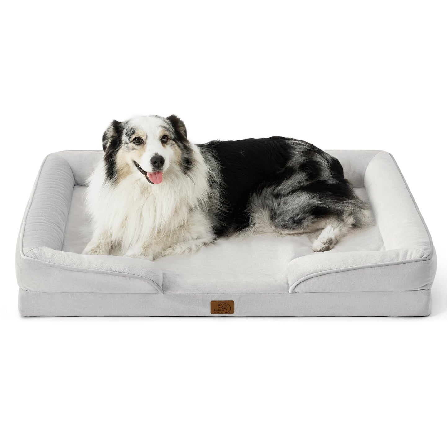 Bedsure Orthopedic Dog Beds Large Sized Dog - Washable Large Dog Cat Bed Waterproof, Comfort Dogs Couch Sofa with Washable Removable Cover, Pet Bed with Nonskid Bottom, Grey, 35"