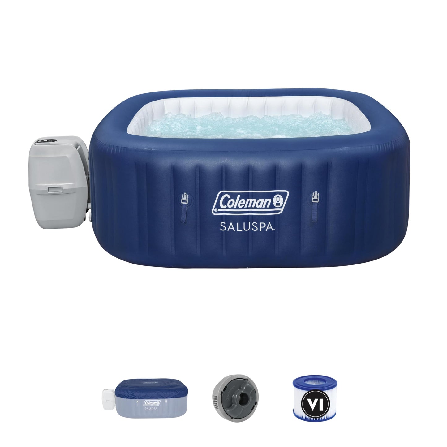 Coleman Hawaii AirJet Large Square 4 to 6 Person Inflatable Hot Tub