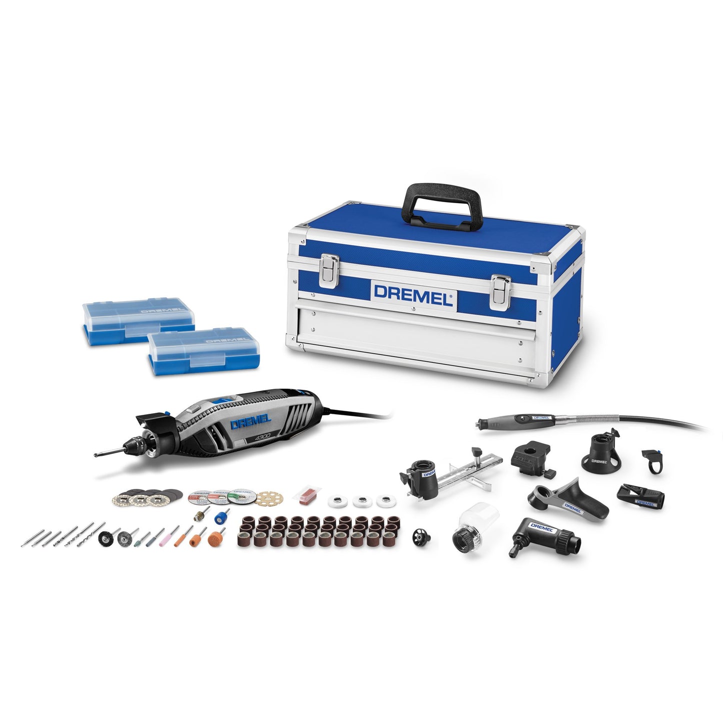 Dremel 4300-5/40 High Performance Rotary Tool Kit with LED Light- 5 Attachments & 40 Accessories - Ideal for Grinding, Cutting, Wood Carving, Sanding, and Engraving