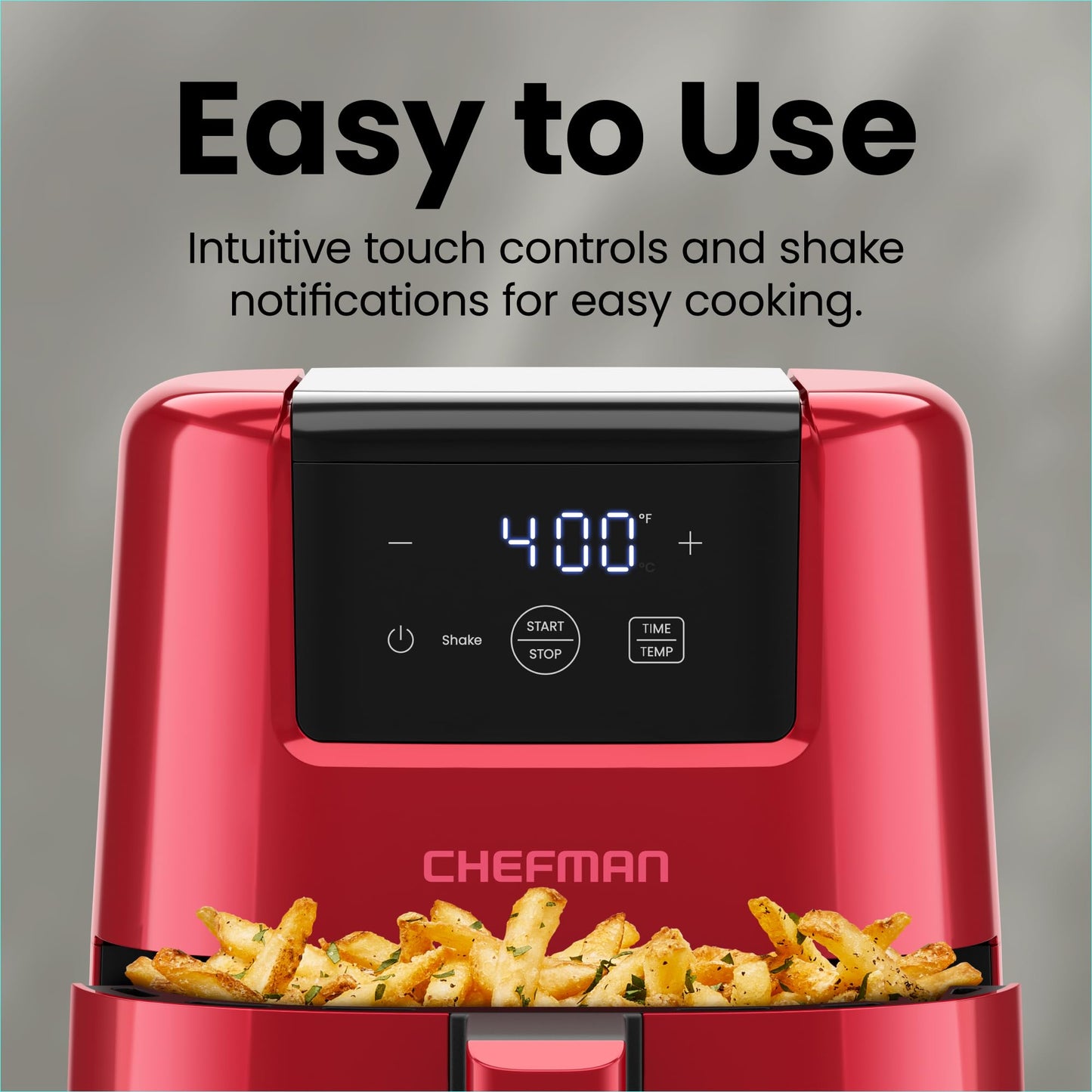 CHEFMAN 2 Qt Mini Air Fryer – Digital Space-Saving Compact Air Fryer with Nonstick and Dishwasher Safe Basket, Quick & Easy Meals in Minutes, Features Digital Timer and Shake Reminder – Black
