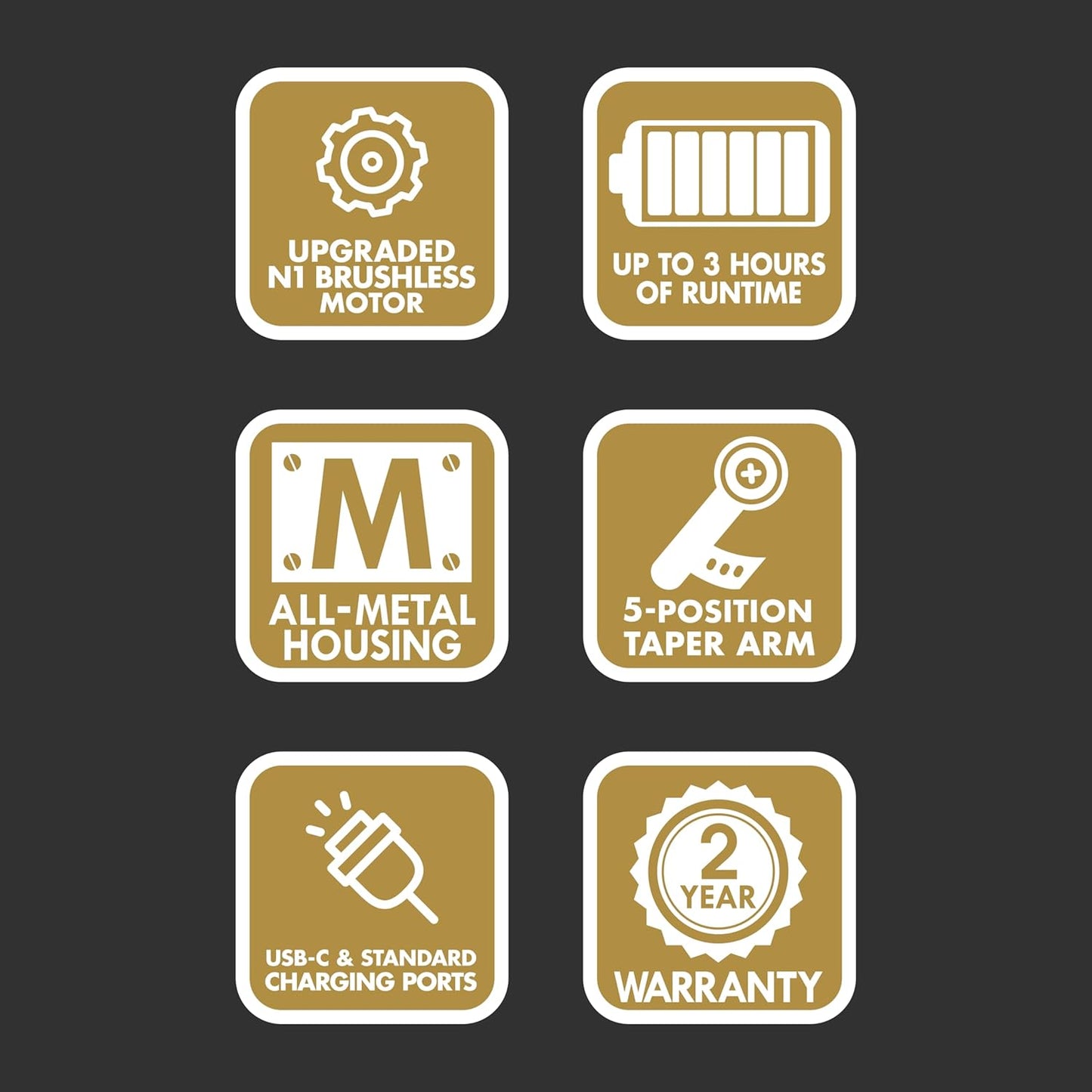 FX+ Professional Barber Cord/Cordless Hair Clippers for Men, All Metal, Lithium Battery with 3-Hour Runtime