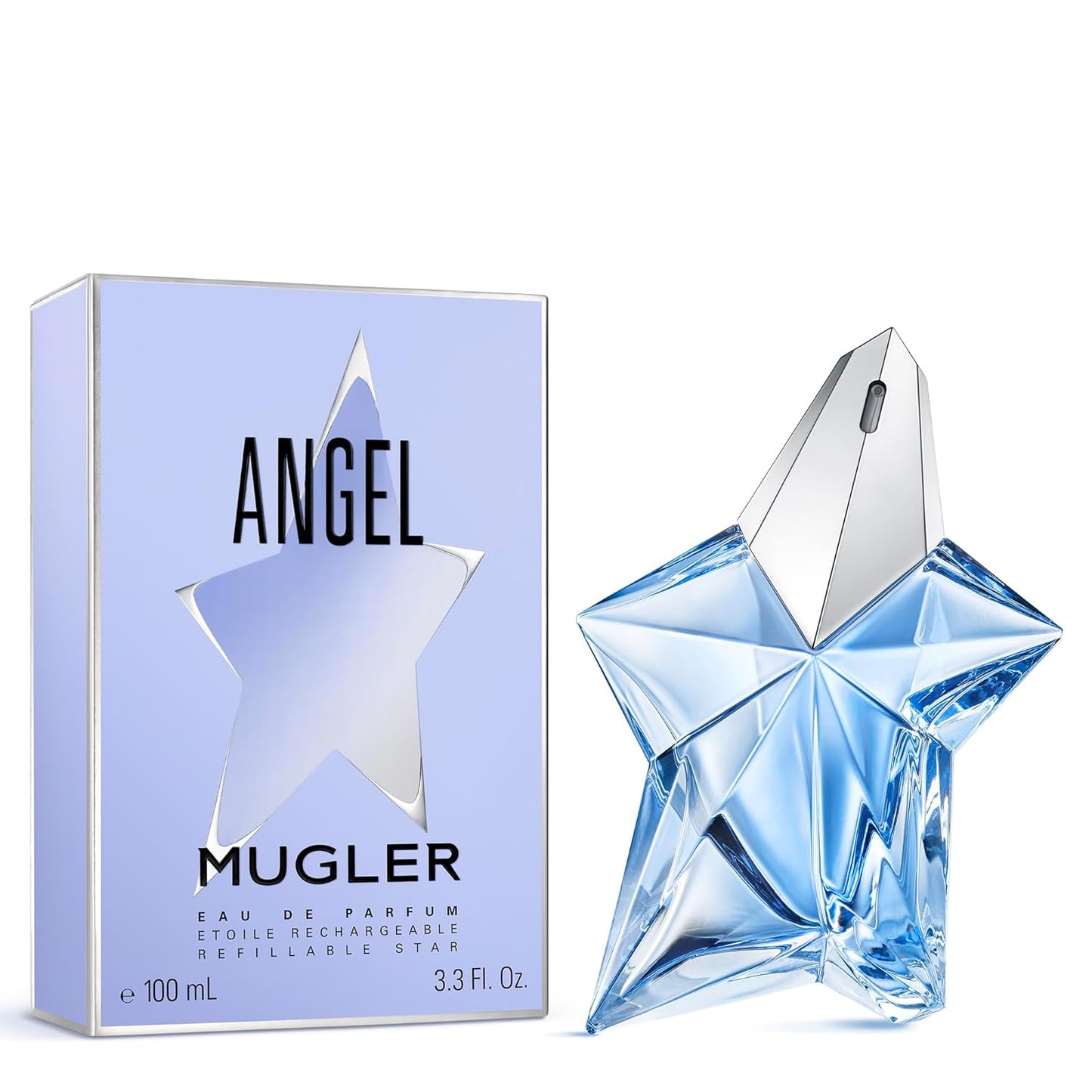 Mugler Angel - Eau de Parfum - Women's Perfume - Ambery & Woody - With Bergamot, Praline, and Patchouli - Long Lasting Fragrance