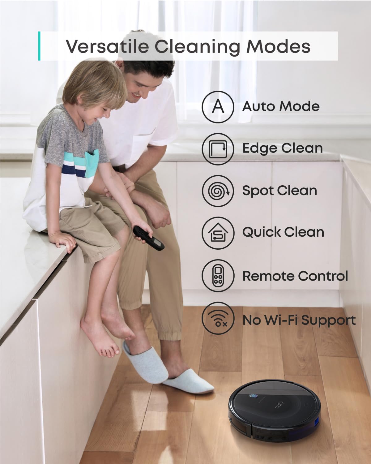 eufy C10 Robot Vacuum Self Emptying, 8 Weeks Hands Free, Advanced Smart Mapping with LiDAR Navigation, 2.85-Inch Slim Design, Powerful Suction, Edge Expansion Brush for Pet Hair, Carpet Detection