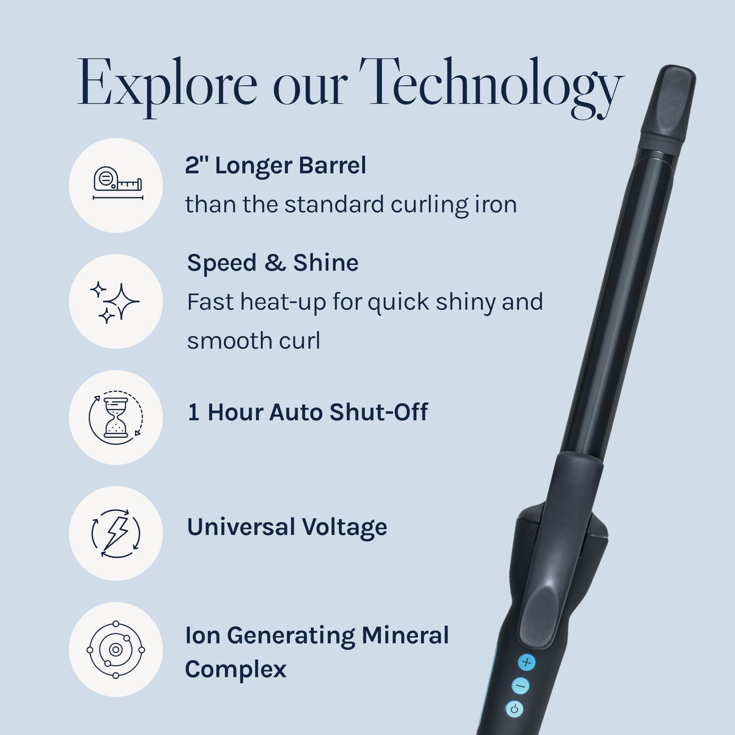 Bio Ionic Long Barrel Styler,Curling Iron with Moisture Heat Technology & NanoIonic MX, Verstatile Curling Wand