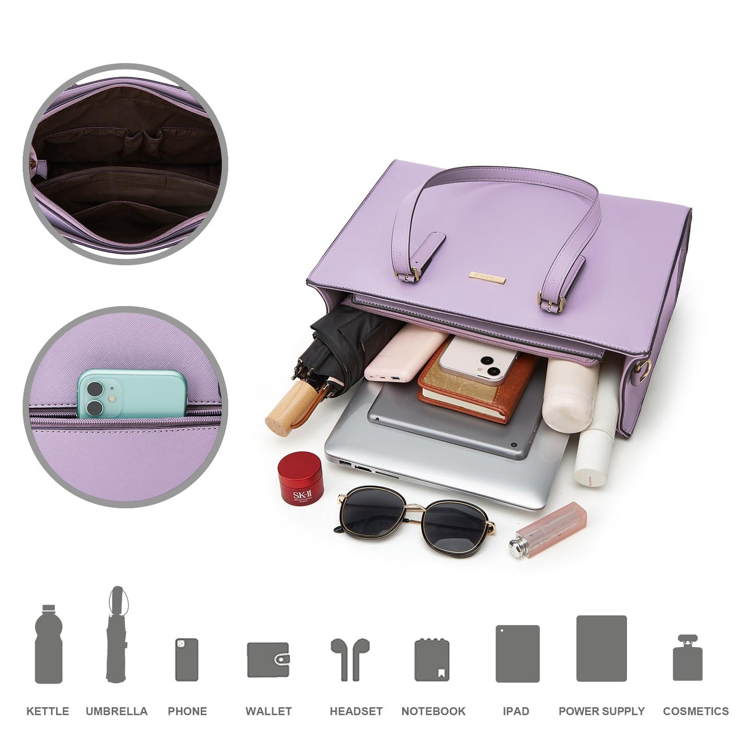 Women Fashion Synthetic Leather Handbags Set 4pcs