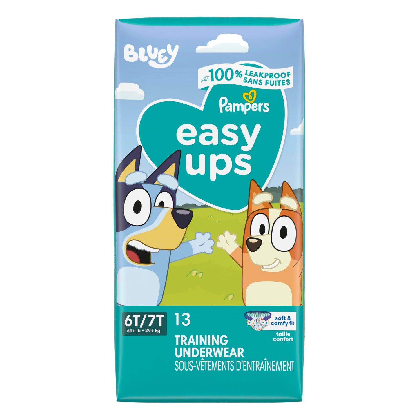 Pampers Training Pants - Easy Ups Boys & Girls Bluey - Size 3T-4T, 124 Count