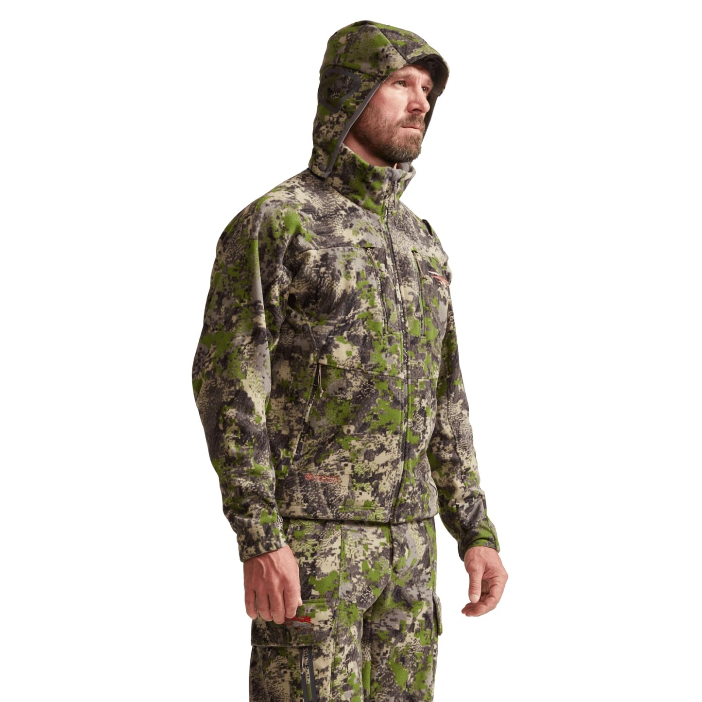 SITKA Stratus Jacket – 100% Windproof, Ultra-Quiet, Removable Hood, Safety Harness Port, Micro-Grid Fleece - Parent