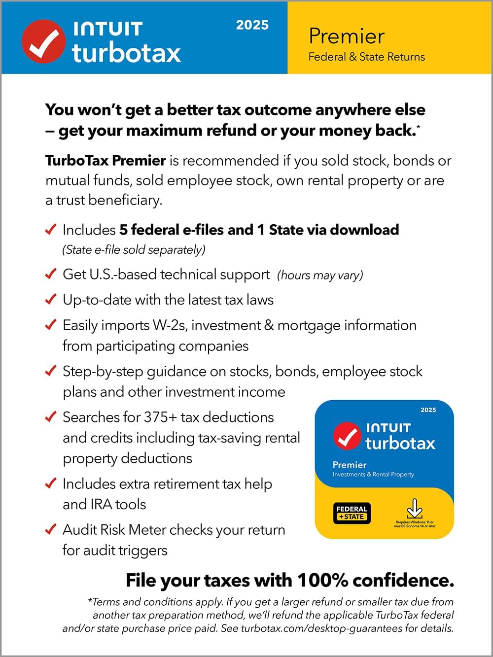 TurboTax Desktop Deluxe 2025, Federal & State Tax Return [Download] [PC/Mac Online Code]