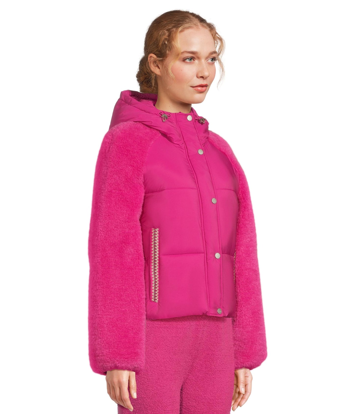 UGG womens Mykah Uggbraid Puffer Jacket