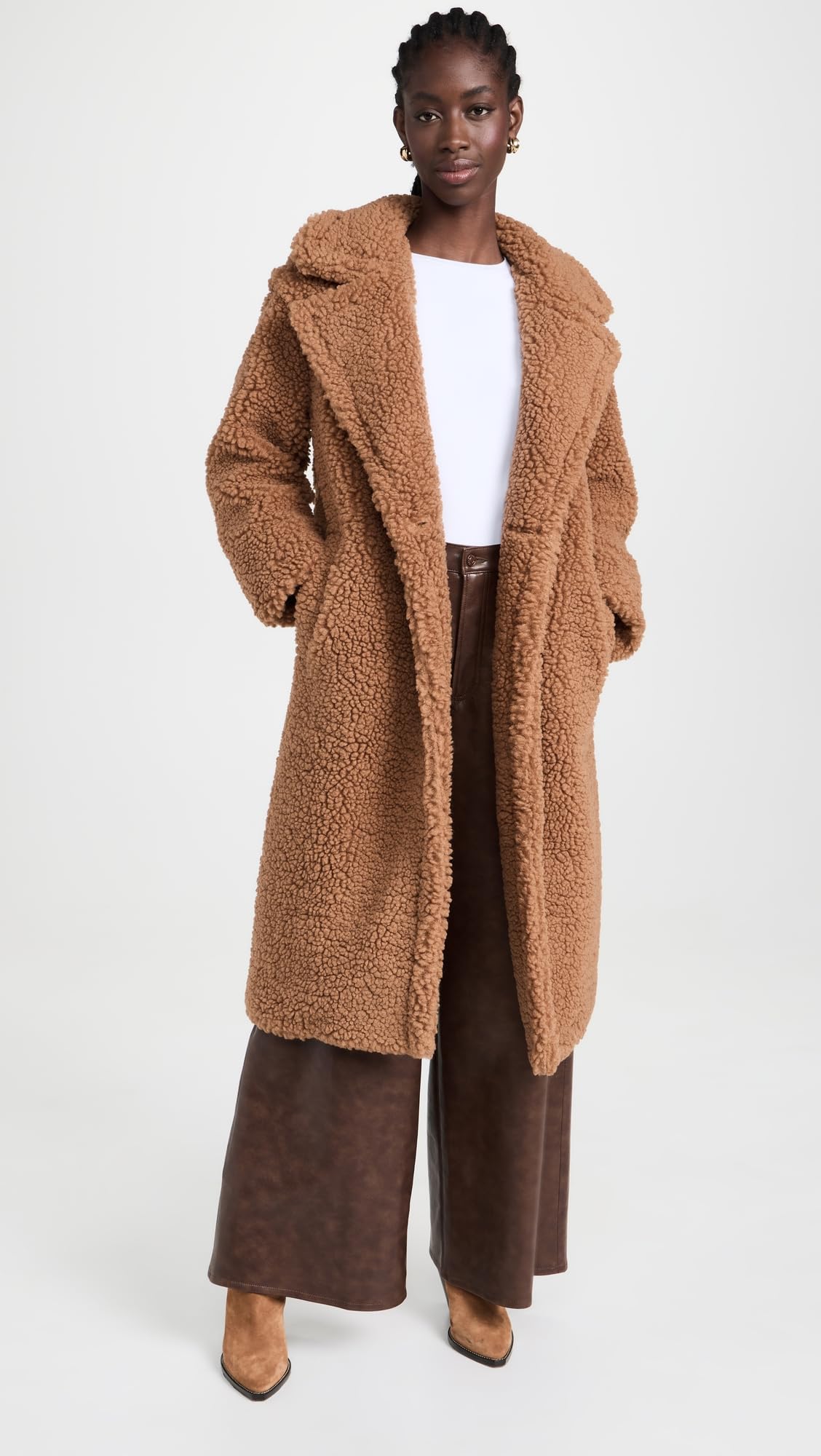 UGG Women's Gertrude Long Teddy Coat