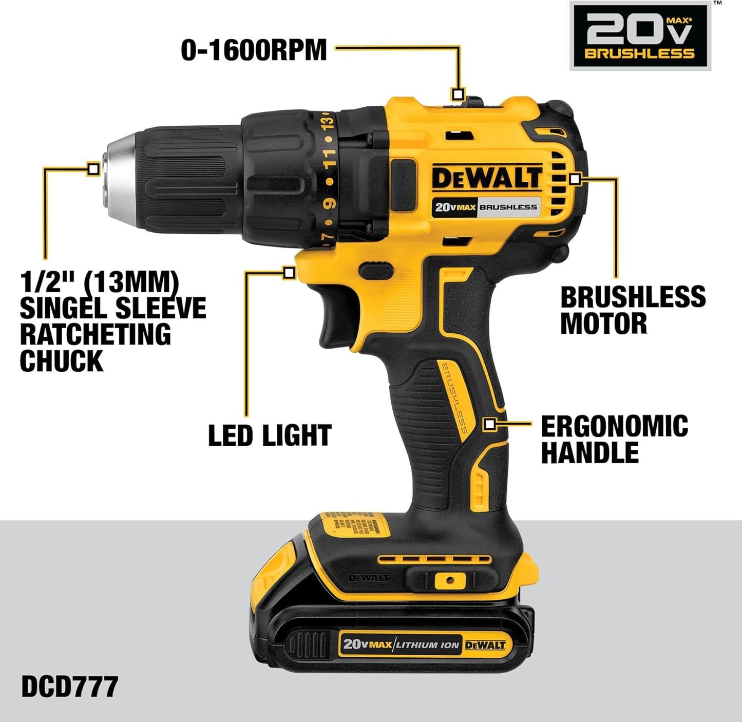 DEWALT 20V MAX Cordless Drill, Impact Driver, 2-Tool Power Tool Combo Kit, Brushless Power Tool Set with 2 Batteries and Charger Included (DCK277D2)