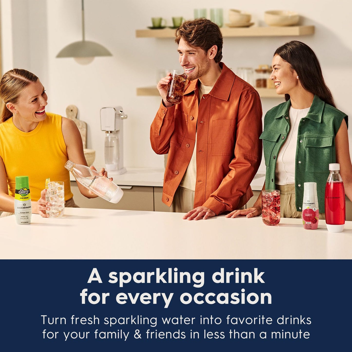 SodaStream - ART Sparkling Water Maker | VALUE BUNDLE | CQC CO2 system | Includes 2x CO2 Cylinders, 2x 32 Fl Oz Dishwasher Safe Bottles, 2x Bubly Flavor Drops | Combine with Pepsi Flavors | Black