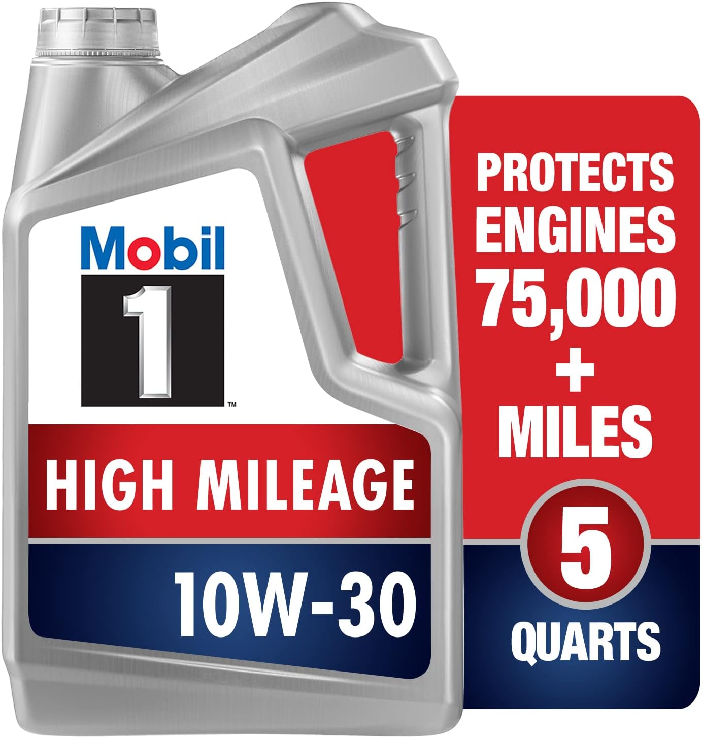 Mobil 1 Advanced Fuel Economy Full Synthetic Motor Oil 0W-20, 5 Quart