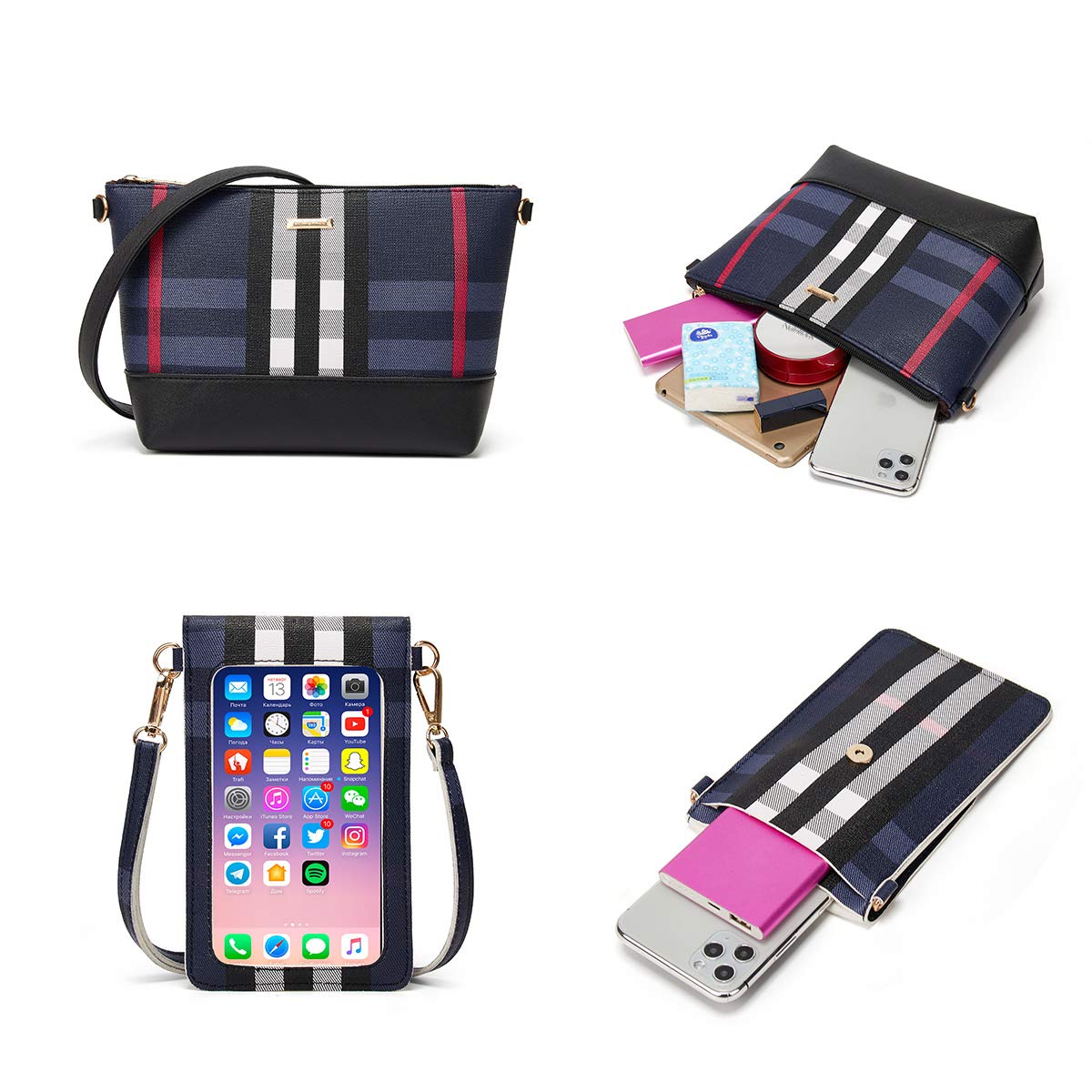 Women Fashion Synthetic Leather Handbags Set 4pcs