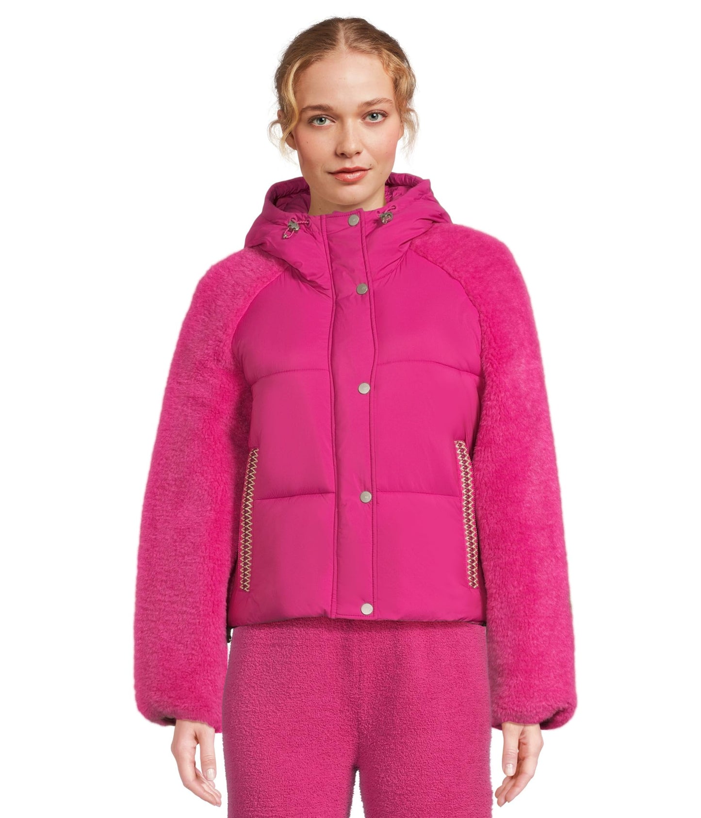 UGG womens Mykah Uggbraid Puffer Jacket