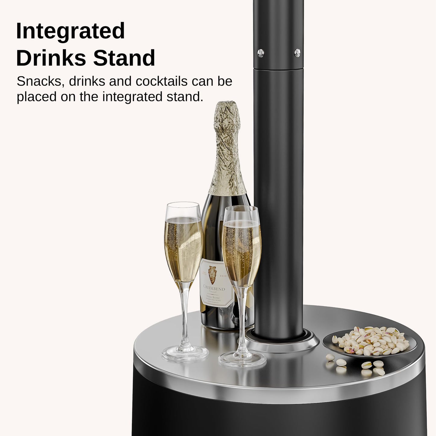EAST OAK 50,000 BTU Patio Heater with Sand Box, Table Design