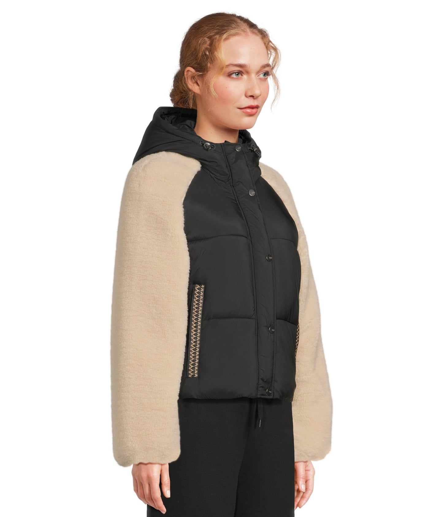 UGG womens Mykah Uggbraid Puffer Jacket