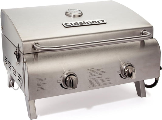 Cuisinart Chef's Style Tabletop Portable Propane Gas Grill, 20,000 BTU