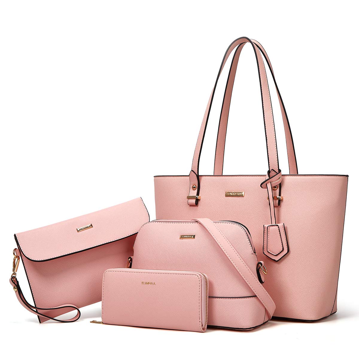 Women Fashion Synthetic Leather Handbags Set 4pcs