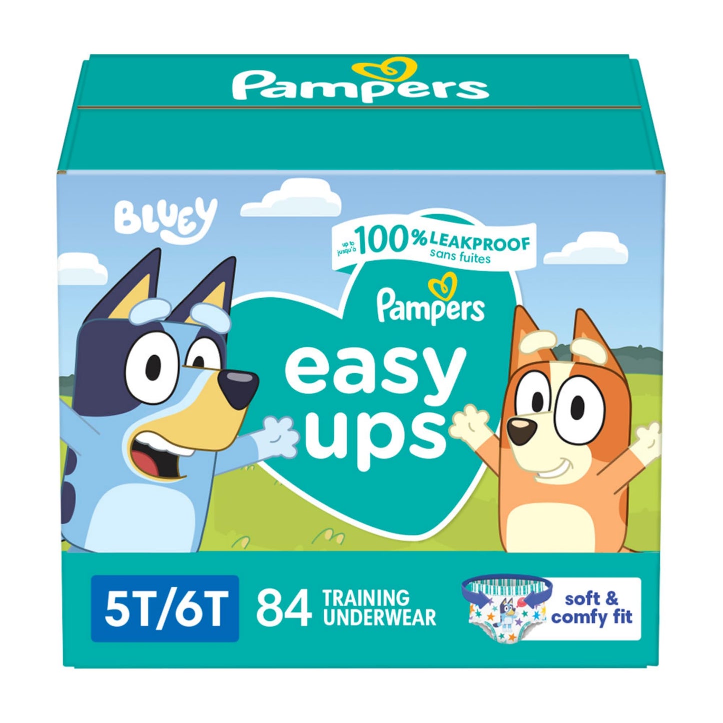 Pampers Training Pants - Easy Ups Boys & Girls Bluey - Size 3T-4T, 124 Count
