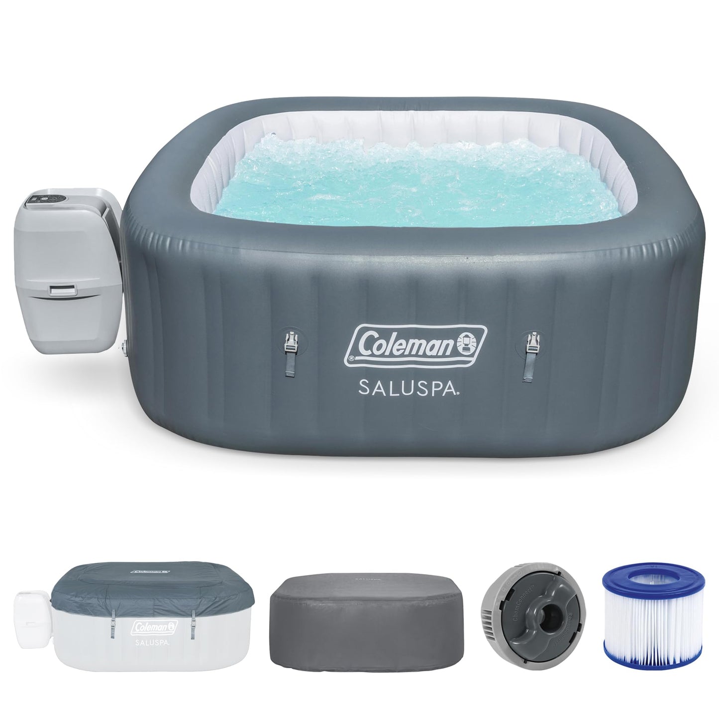 Coleman Hawaii AirJet Large Square 4 to 6 Person Inflatable Hot Tub