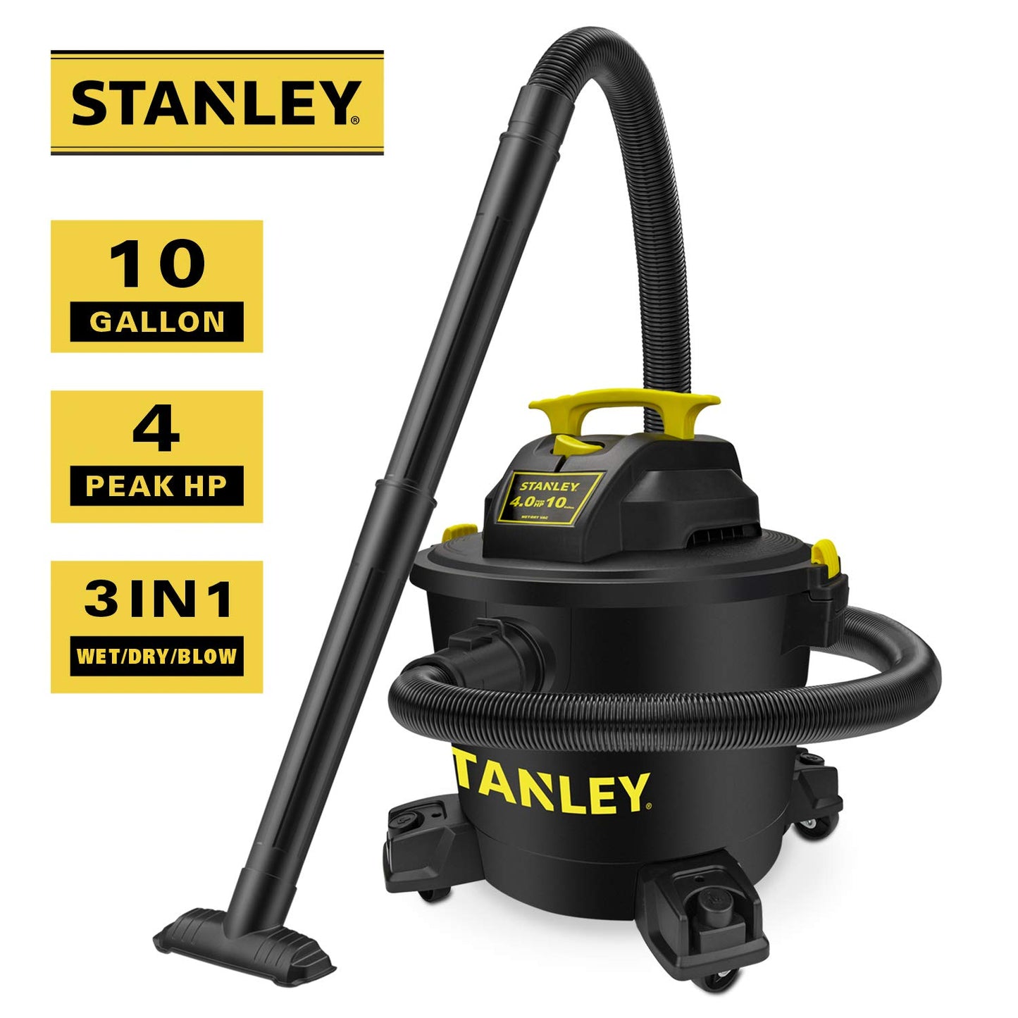 Stanley - SL18116P Wet/Dry Vacuum, 6 Gallon, 4 Horsepower Black