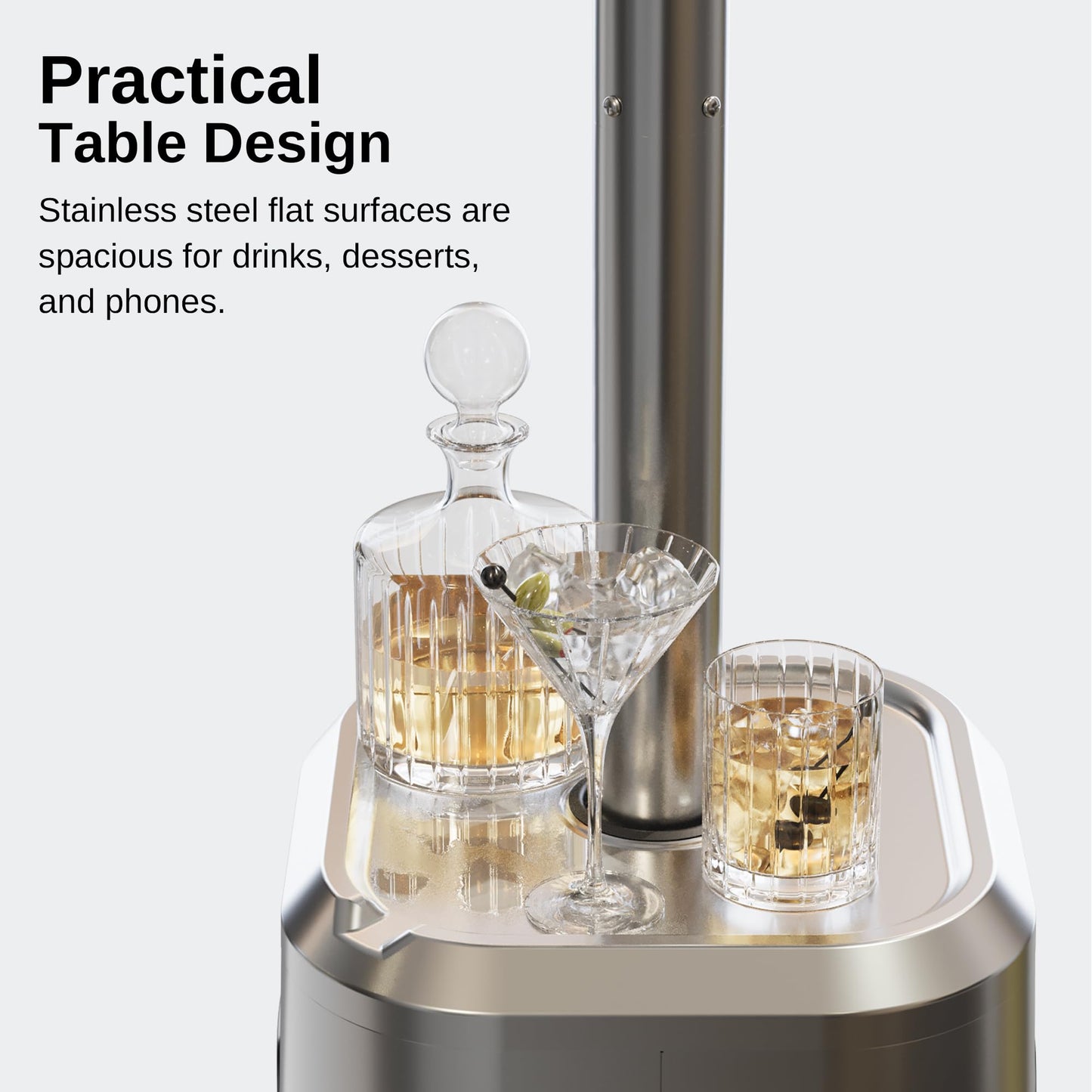 EAST OAK 50,000 BTU Patio Heater with Sand Box, Table Design