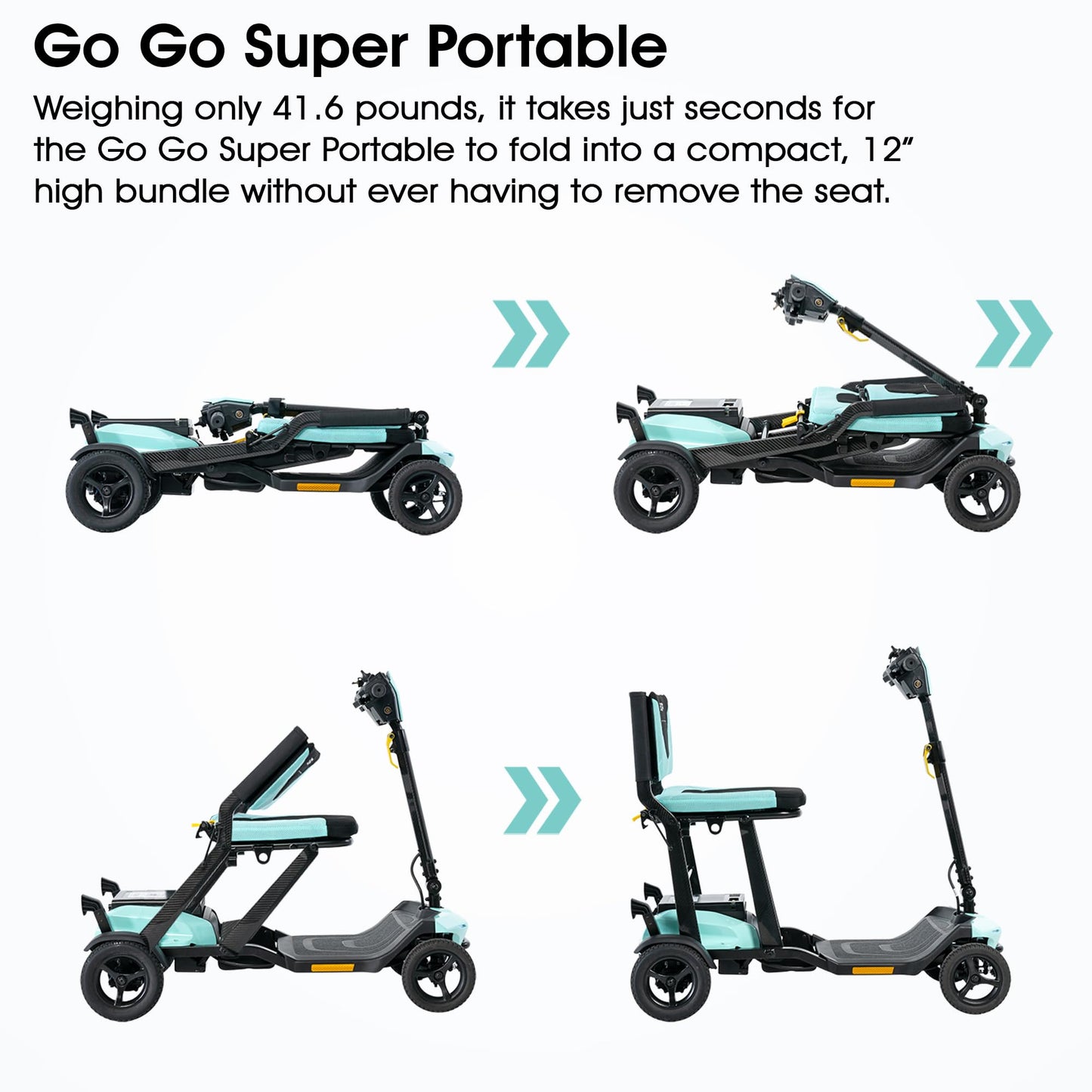 Pride Go Go Super Portable Scooter + Accessories, USA Made