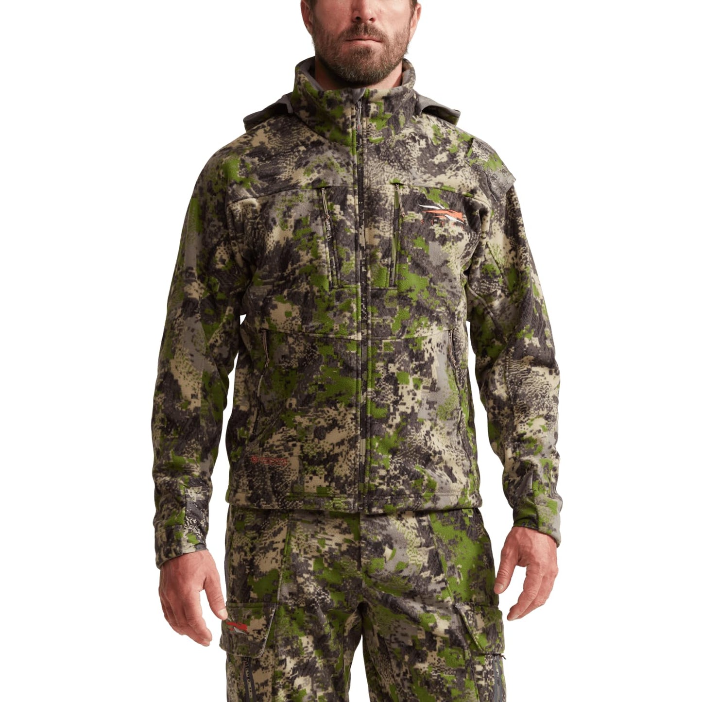 SITKA Stratus Jacket – 100% Windproof, Ultra-Quiet, Removable Hood, Safety Harness Port, Micro-Grid Fleece - Parent