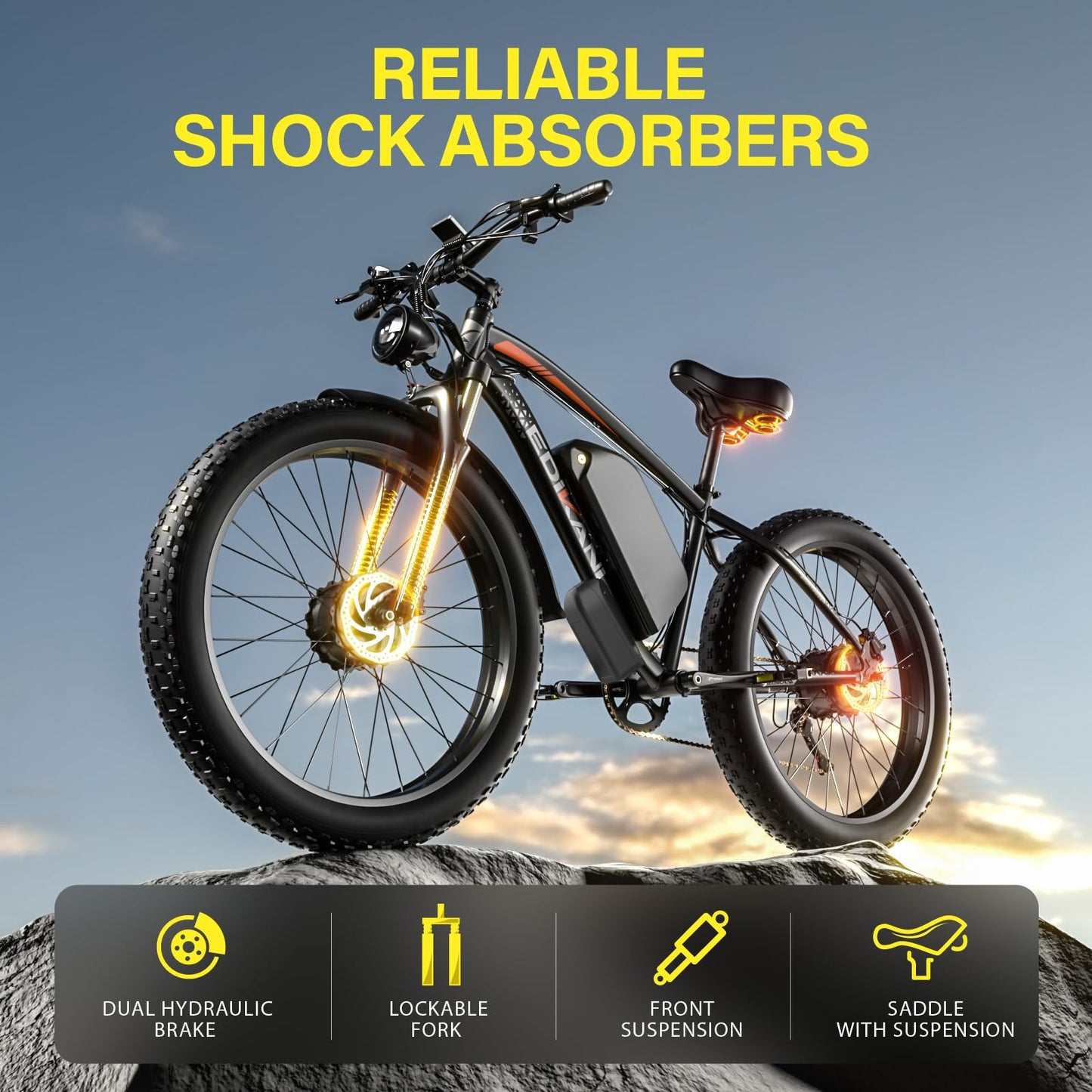 E Bikes for Adults Electric, 51 MPH Peak 5000W Dual Motor Ebike