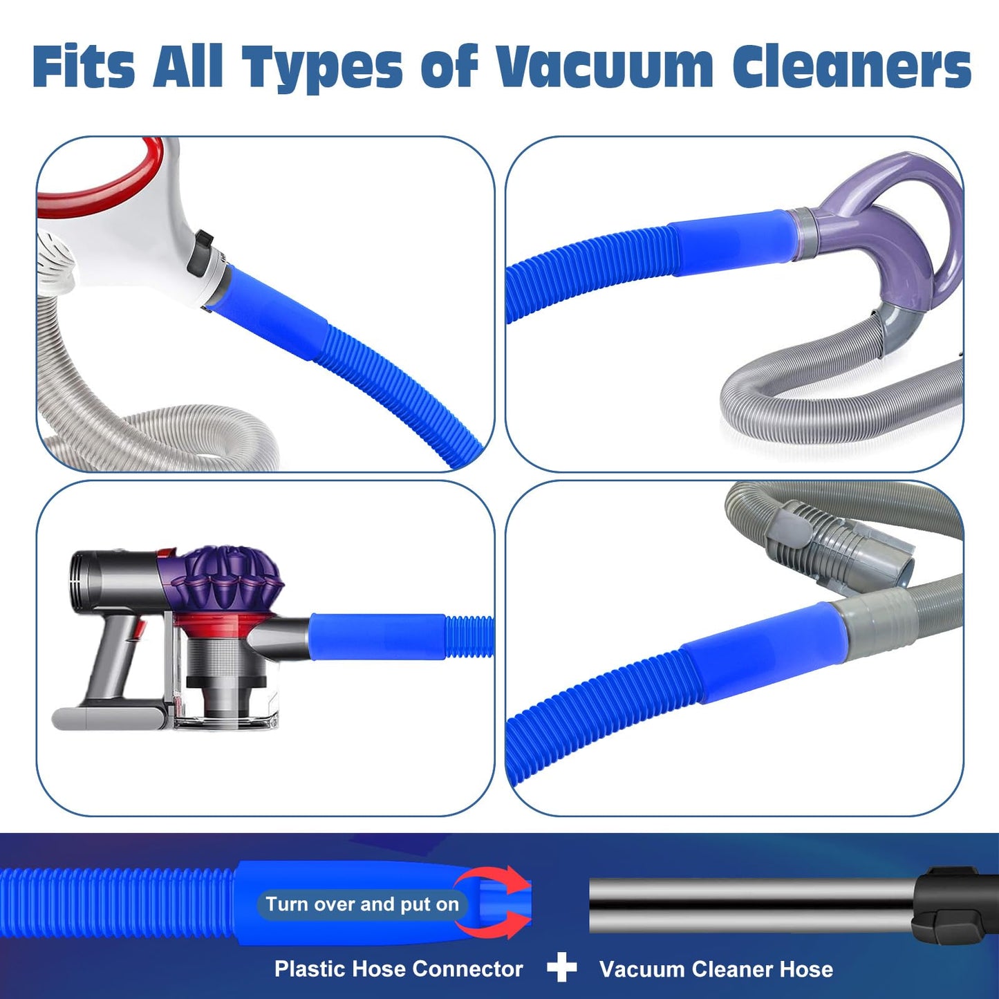 2 Pieces Dryer Vent Cleaner Kit Compatible with Most Vacuum Cleaner, Dryer Lint Brush and Vacuum Hose Attachment with Universal Connector, Quickly Lint Remover