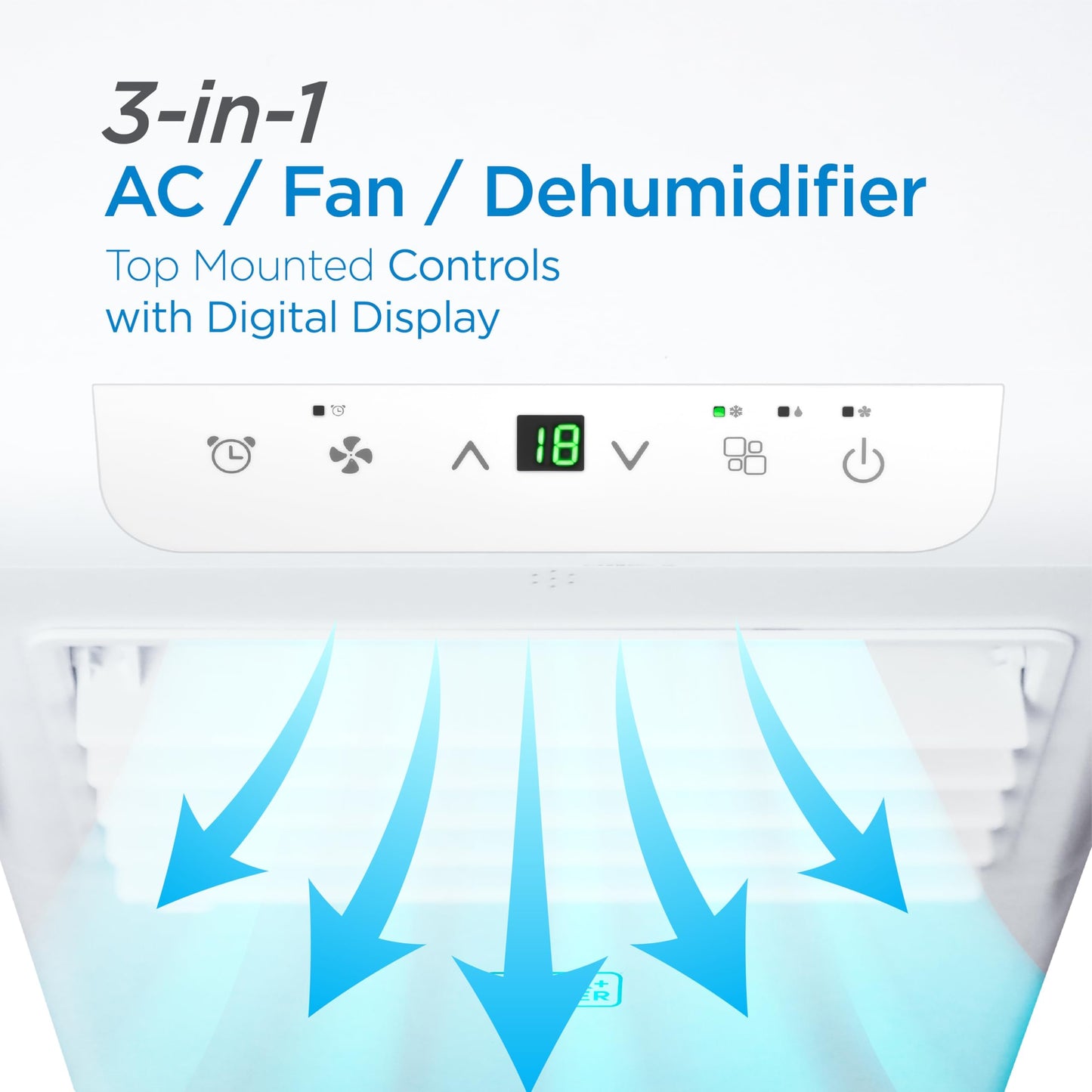 BLACK+DECKER Portable Air Conditioner, 8,000 BTU Rooms up to 400 Sq. Ft