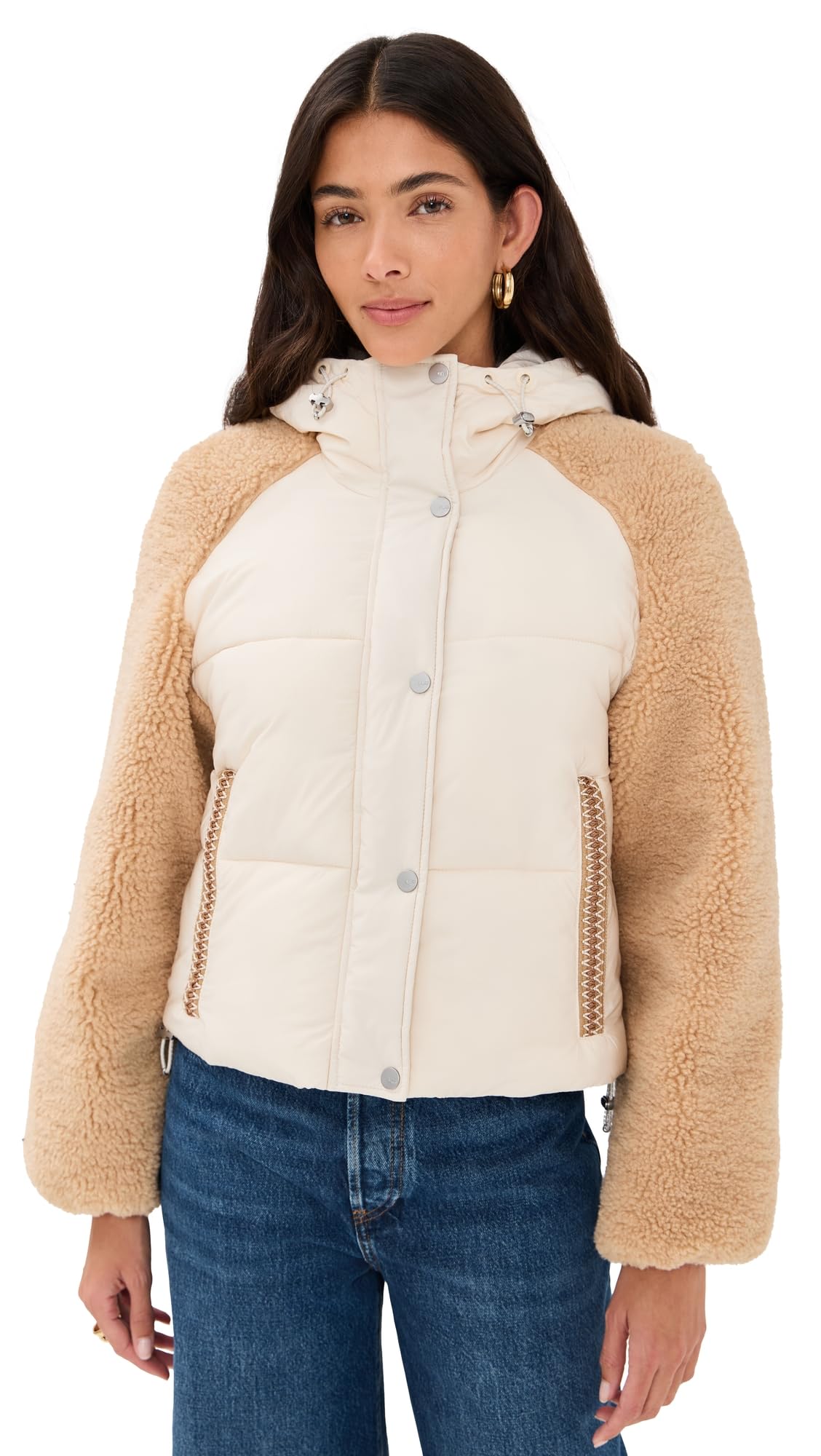 UGG womens Mykah Uggbraid Puffer Jacket