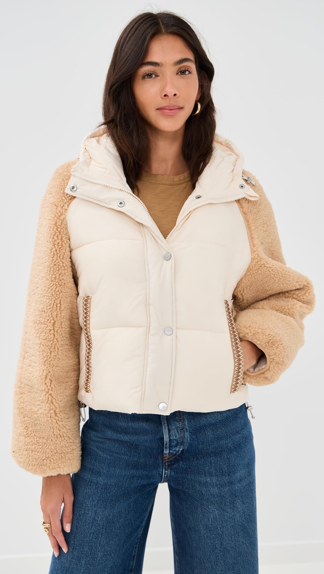 UGG womens Mykah Uggbraid Puffer Jacket