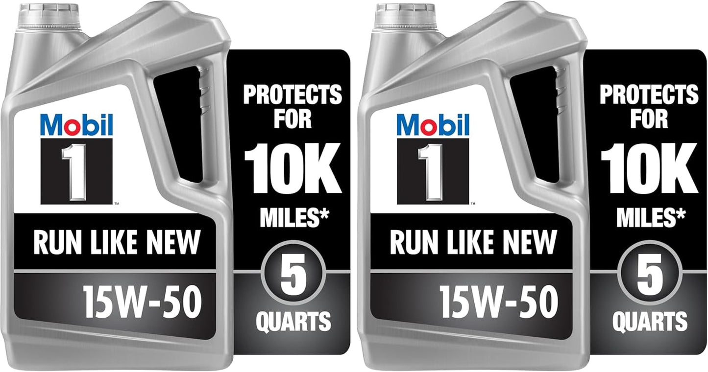Mobil 1 Advanced Fuel Economy Full Synthetic Motor Oil 0W-20, 5 Quart
