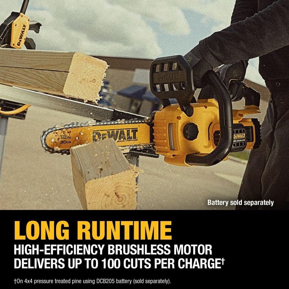 DEWALT 20V MAX 12 in. Cordless Chainsaw, Bare Tool Only (DCCS621B)