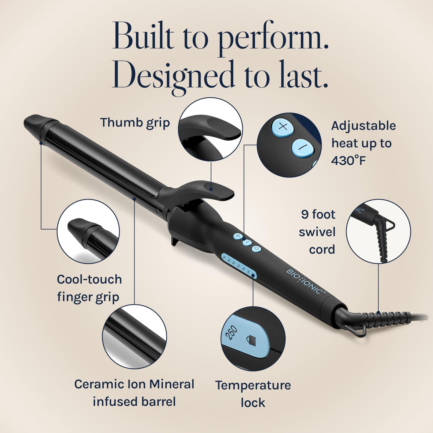 Bio Ionic Long Barrel Styler,Curling Iron with Moisture Heat Technology & NanoIonic MX, Verstatile Curling Wand