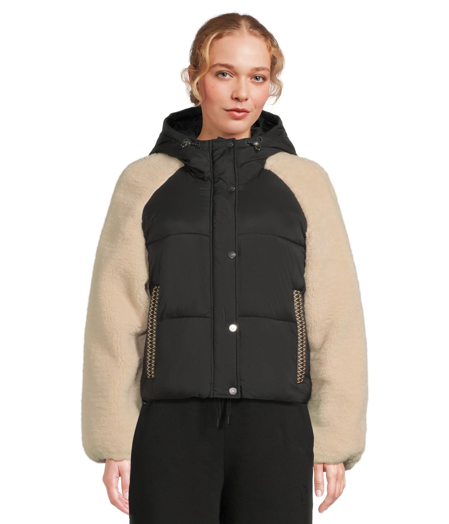UGG womens Mykah Uggbraid Puffer Jacket