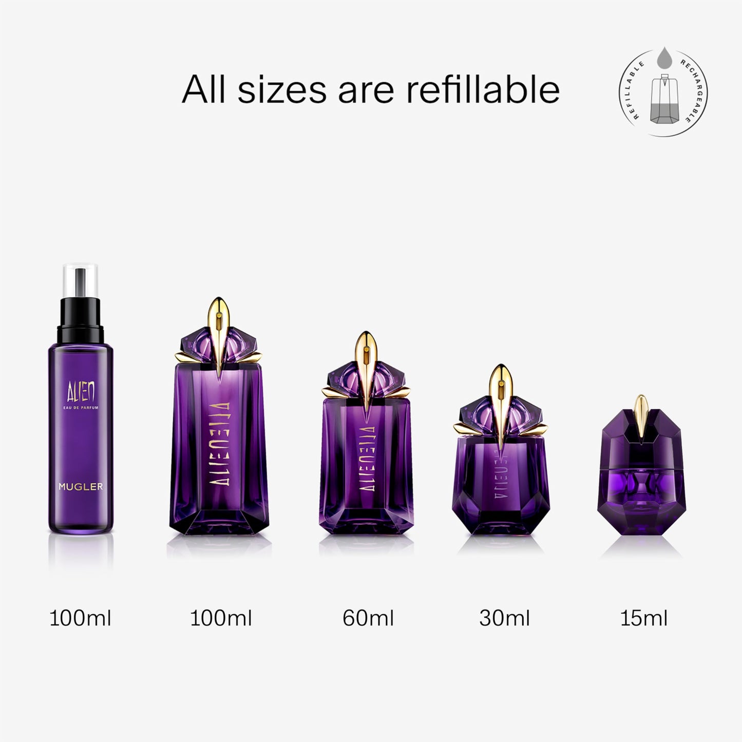 Mugler Alien - Eau de Parfum - Women's Perfume - Floral & Woody - With Jasmine, Wood, and Amber - Long Lasting Fragrance