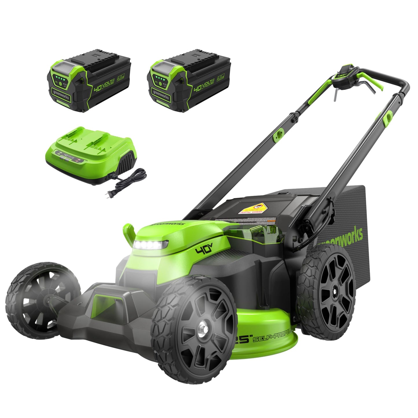 Greenworks 40V 16" Cordless Lawn Mower with 4.0Ah Battery & Charger