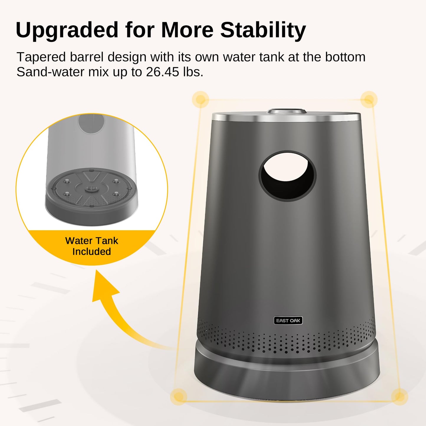 EAST OAK 50,000 BTU Patio Heater with Sand Box, Table Design