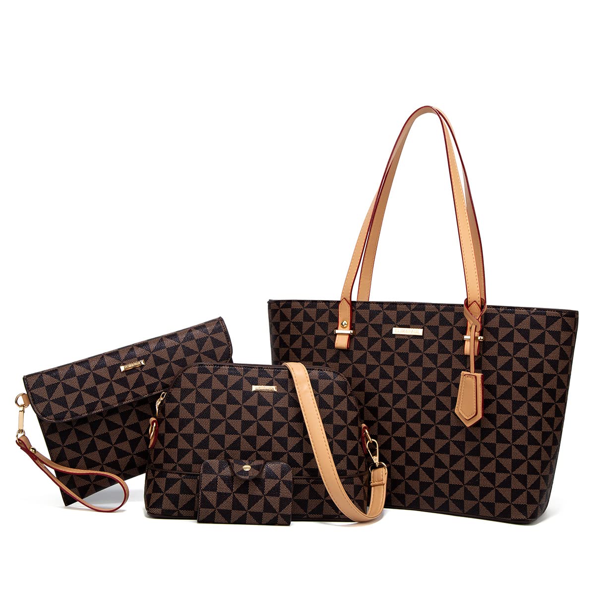 Women Fashion Synthetic Leather Handbags Set 4pcs