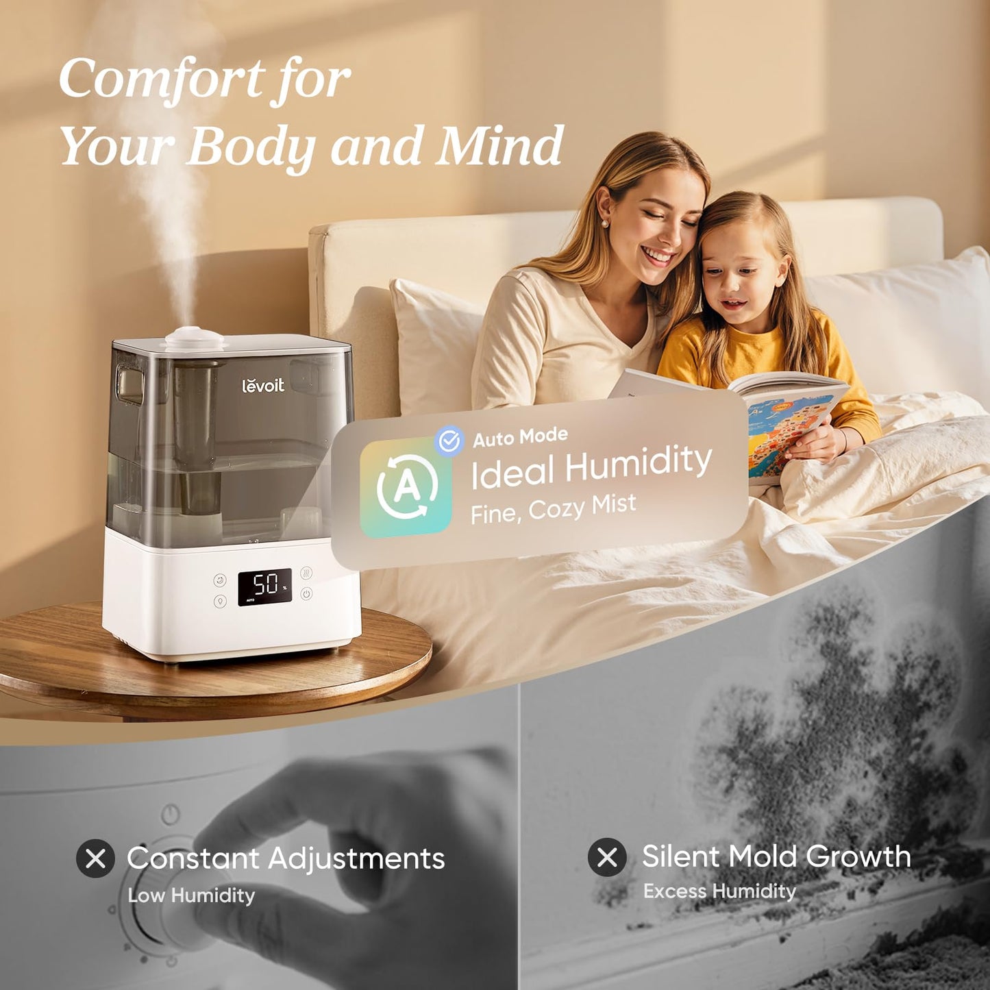 LEVOIT Humidifiers for Bedroom Large Room Home